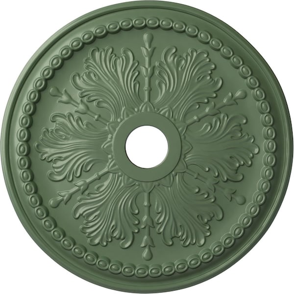 Ekena Millwork Winsor Ceiling Medallion (Fits Canopies up to 4"), 27 1/2"OD x 4"ID x 1 1/2"P, Athenian Green CM27WIAGF - main
